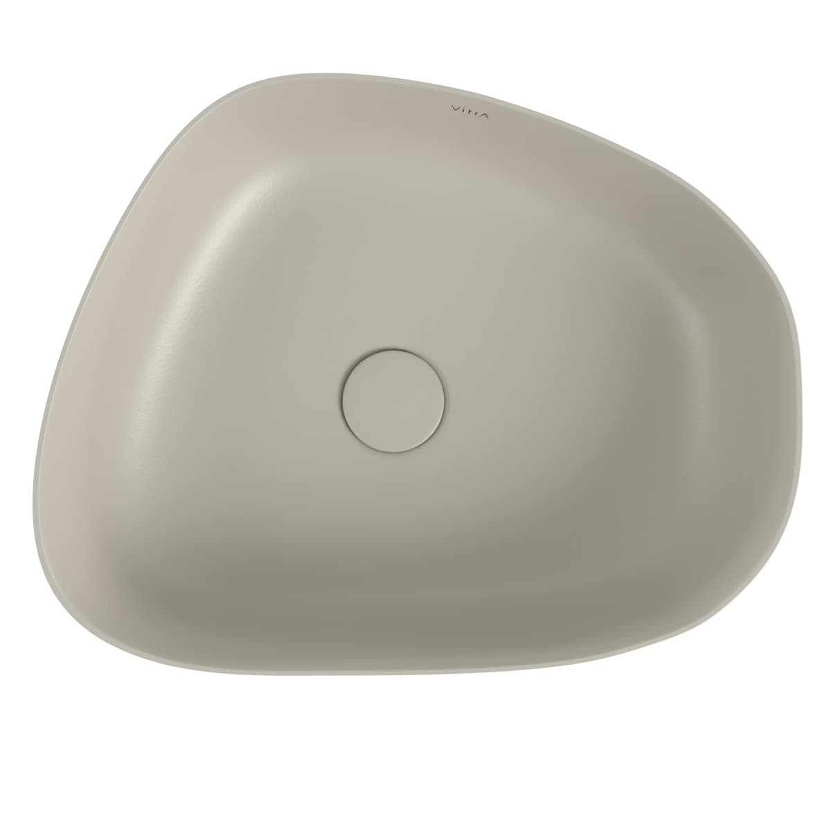 Раковина чаша VitrA Outline Recycled (Аутлайн Ресайклд) 7991B066-0016 57 x 45 см накладная матовая бежевая антибактериальное покрытие Hygiene (Хайджн)