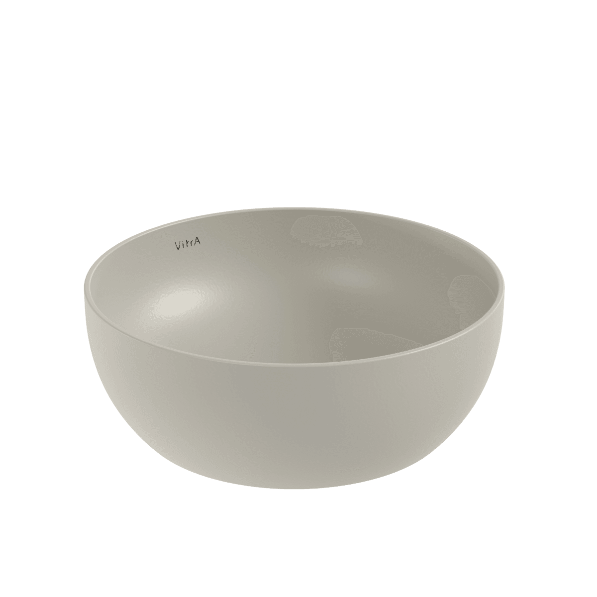 Раковина чаша VitrA Outline Recycled (Аутлайн Ресайклд) 7992B066-0016 41 x 41 см накладная матовая бежевая антибактериальное покрытие Hygiene (Хайджн)