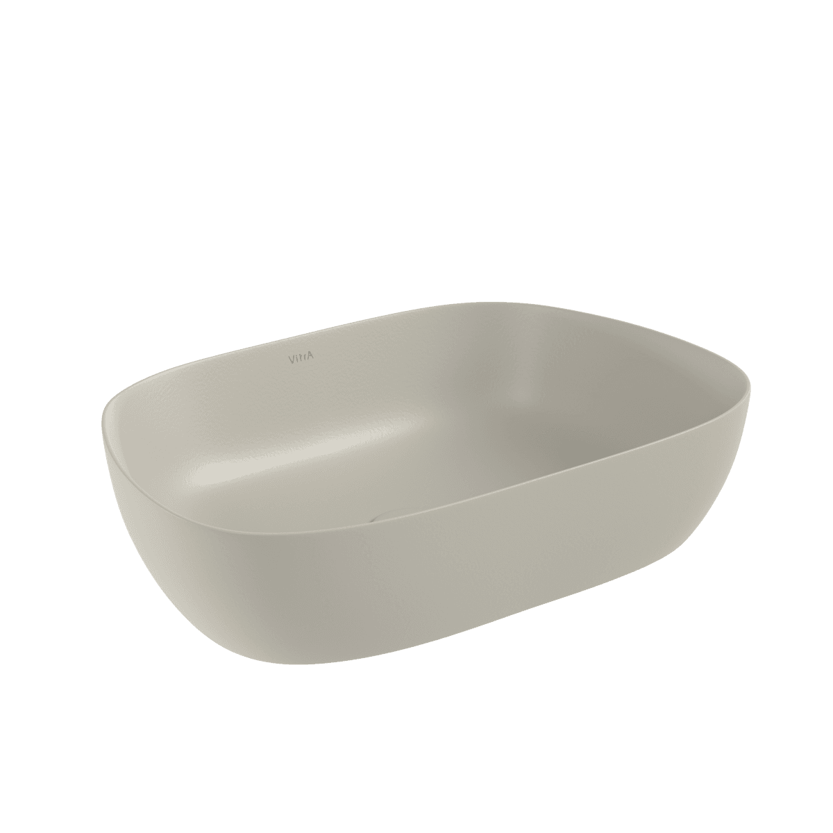 Раковина чаша VitrA Outline Recycled (Аутлайн Ресайклд) 7993B066-0016 63 x 42 см накладная матовая бежевая антибактериальное покрытие Hygiene (Хайджн)