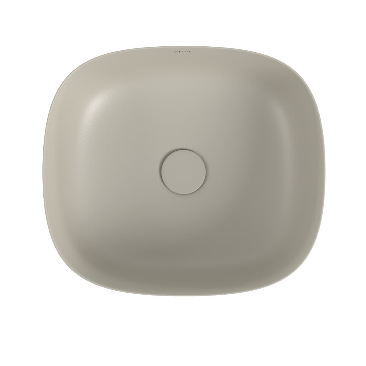 Раковина чаша VitrA Outline Recycled (Аутлайн Ресайклд) 7994B066-0016 48 x 42 см накладная матовая бежевая антибактериальное покрытие Hygiene (Хайджн)