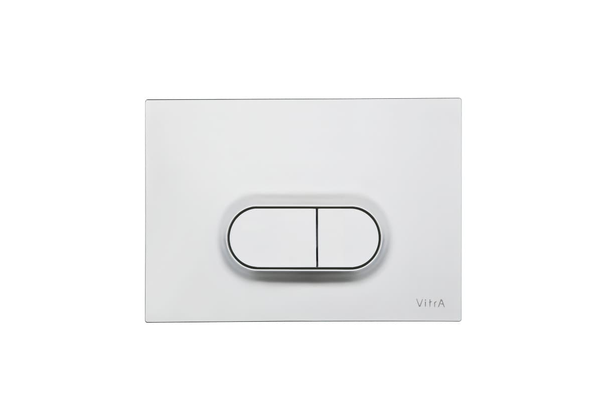 Инсталляция с унитазом VitrA Integra Round (Интегра Раунд) 9004B003-7202 комплект 4 в 1 с сиденьем микролифт безободковый цвет клавиши матовый хром