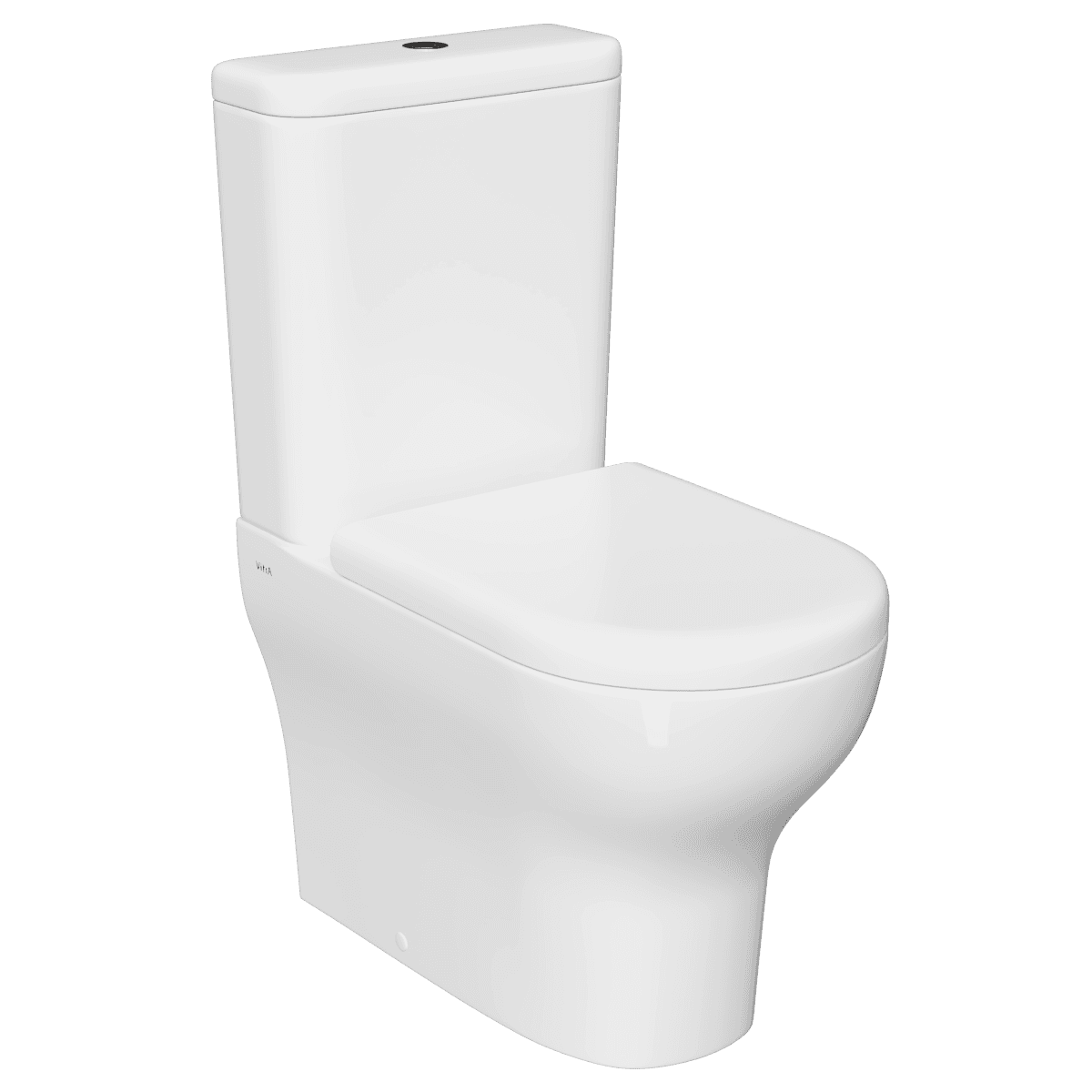 Унитаз-компакт напольный VitrA Zentrum (Зентрум) 9012B003-7202 с сиденьем без микролифта белый санитарный фарфор антибактериальное покрытие Hygiene (Хайджн)