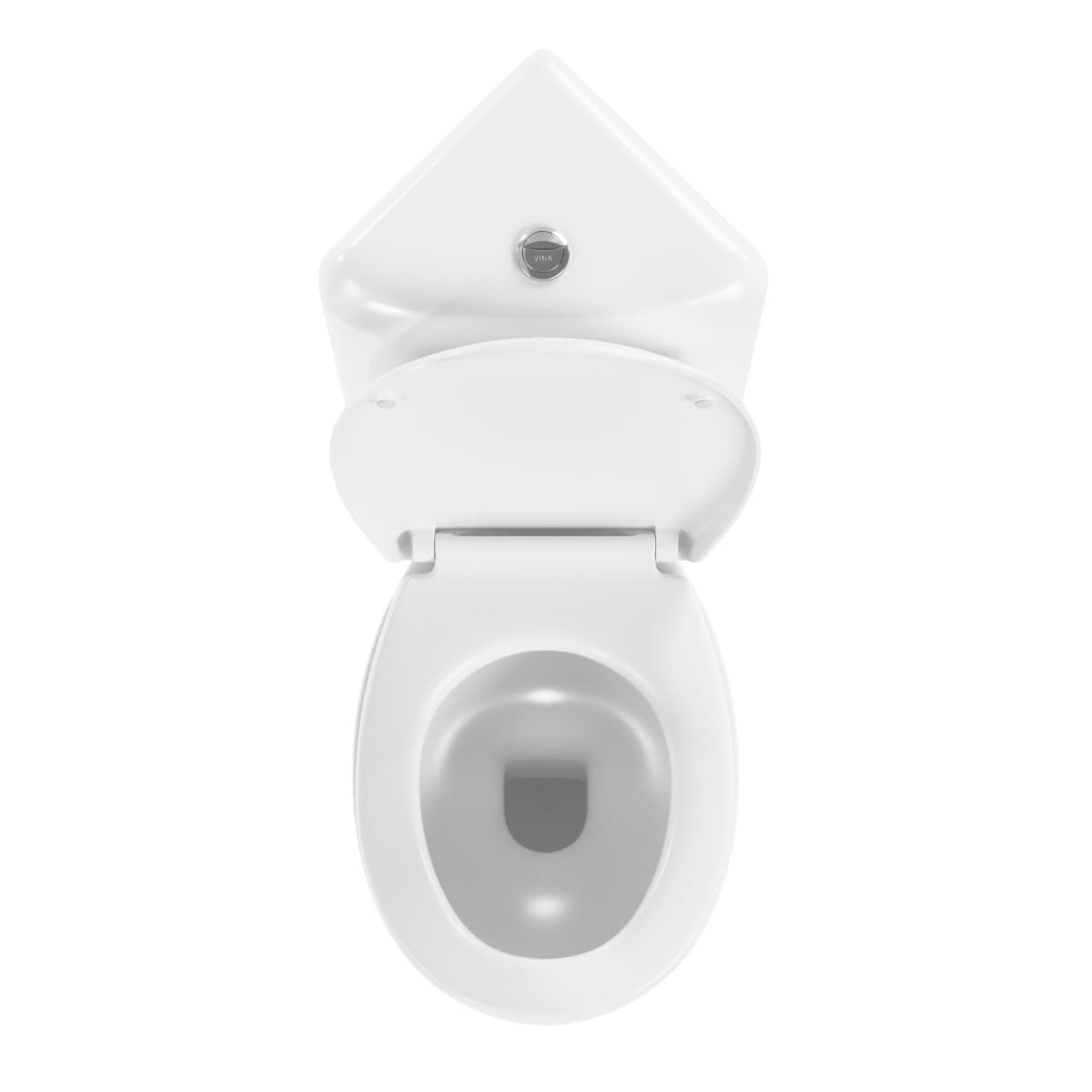 Унитаз-компакт напольный VitrA Arkitekt (Аркитект) 9754B003-7200 угловой с сиденьем без микролифта белый санитарный фарфор