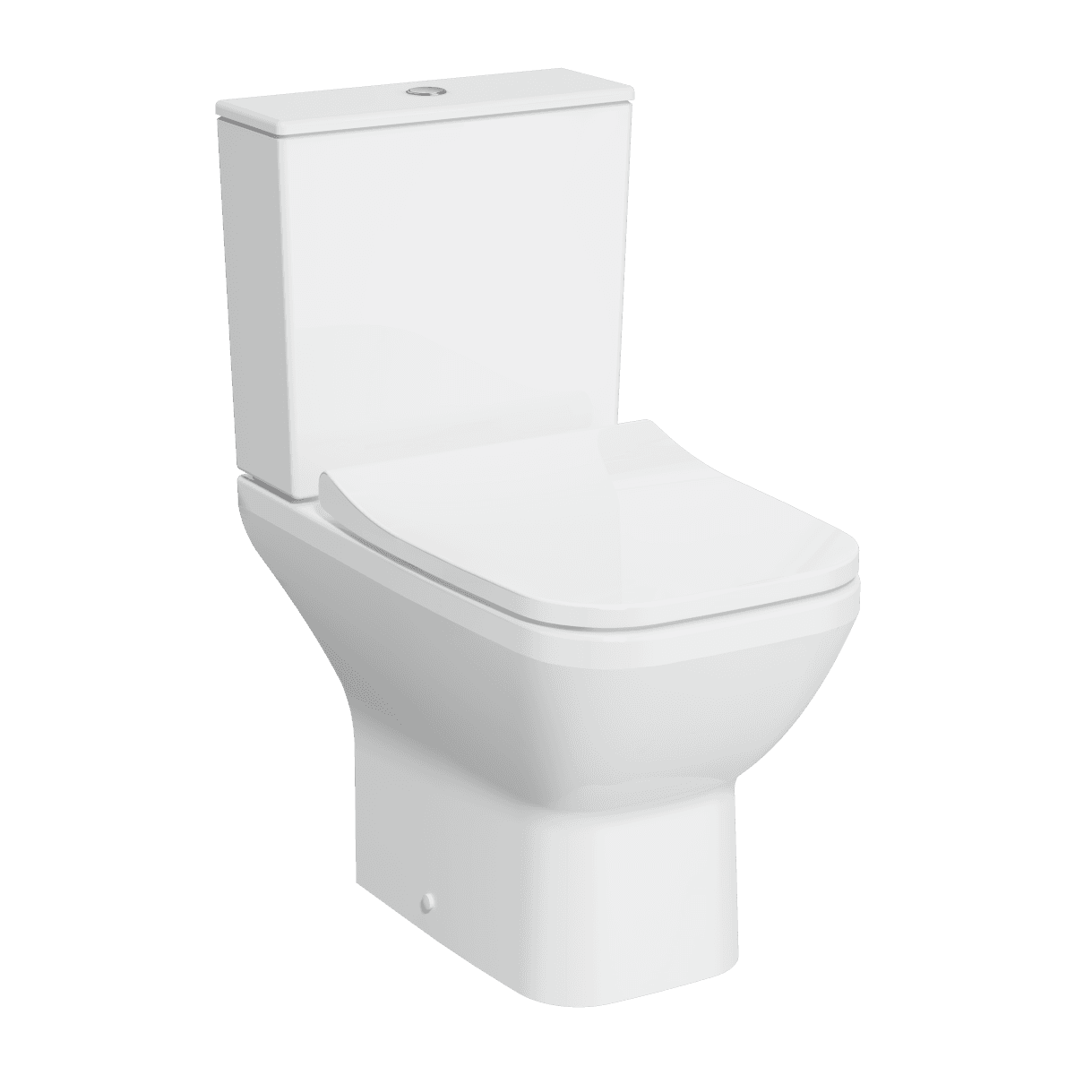 Унитаз-компакт напольный VitrA Integra Square (Интегра Скуэр) 9833B003-7205 с сиденьем микролифт белый санитарный фарфор антибактериальное покрытие Hygiene (Хайджн)