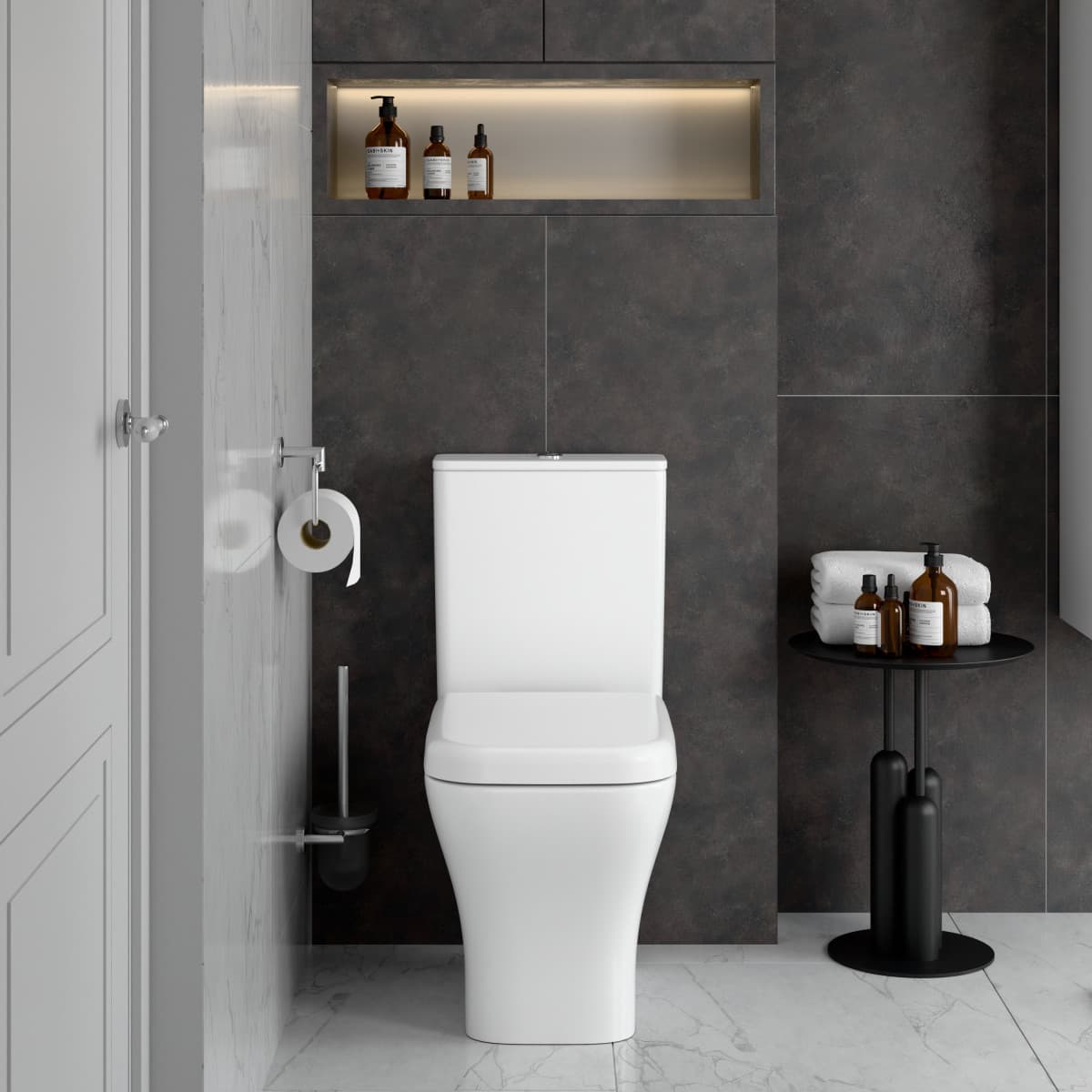Унитаз-компакт напольный VitrA Polar (Полар) 9843B003-7201 с сиденьем микролифт белый санитарный фарфор антибактериальное покрытие Hygiene (Хайджн)