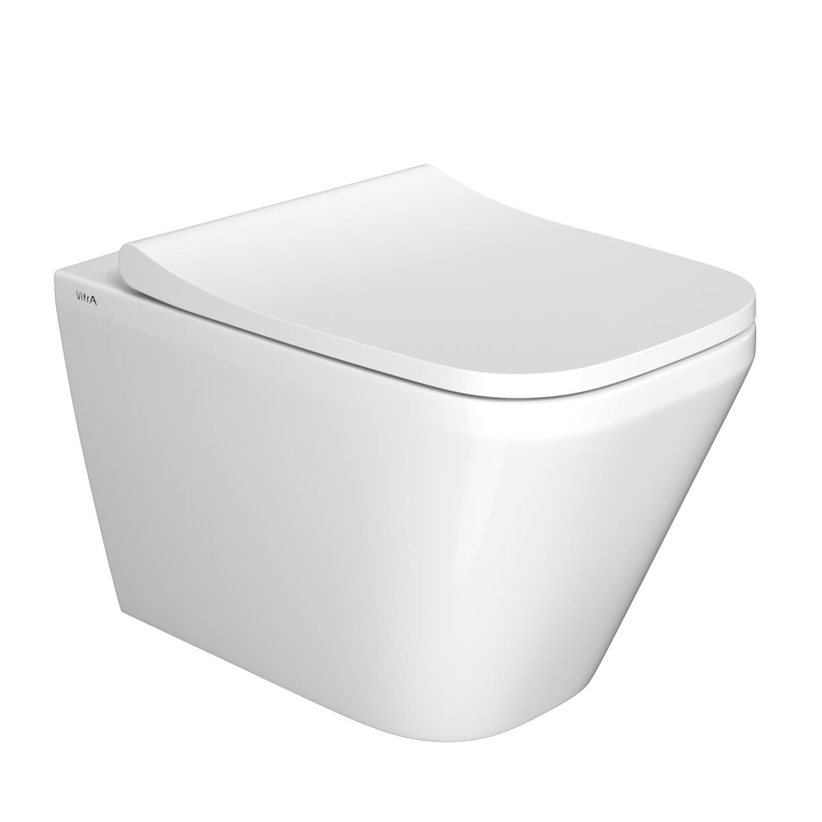 Инсталляция с унитазом VitrA Integra Square (Интегра Скуэр) 9856B003-7207 комплект 4 в 1 с сиденьем микролифт безободковый цвет клавиши глянцевый хром