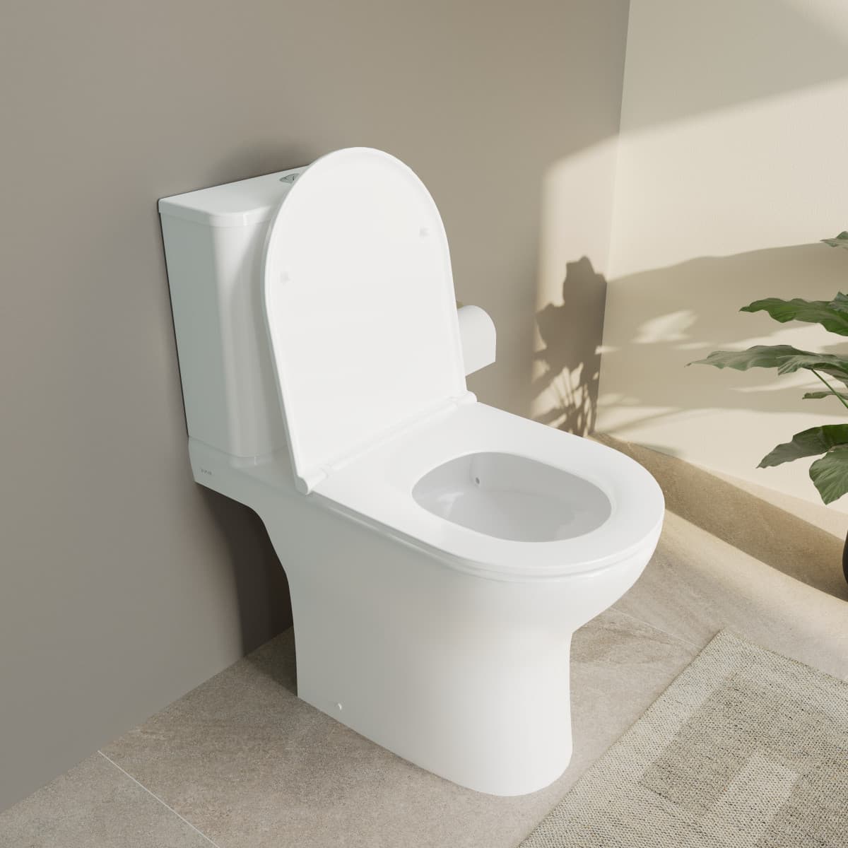 Унитаз-компакт напольный VitrA M50 9889B003-7200 безободковый VortexFlush с сиденьем микролифт белый санитарный фарфор