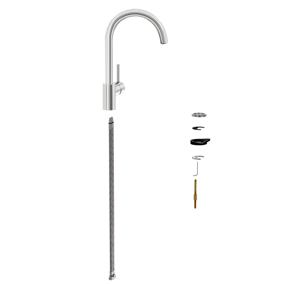 Смеситель для кухни VitrA Minimax S (Минимакс С) A42091EXP с поворотным изливом однорычажный хром латунь