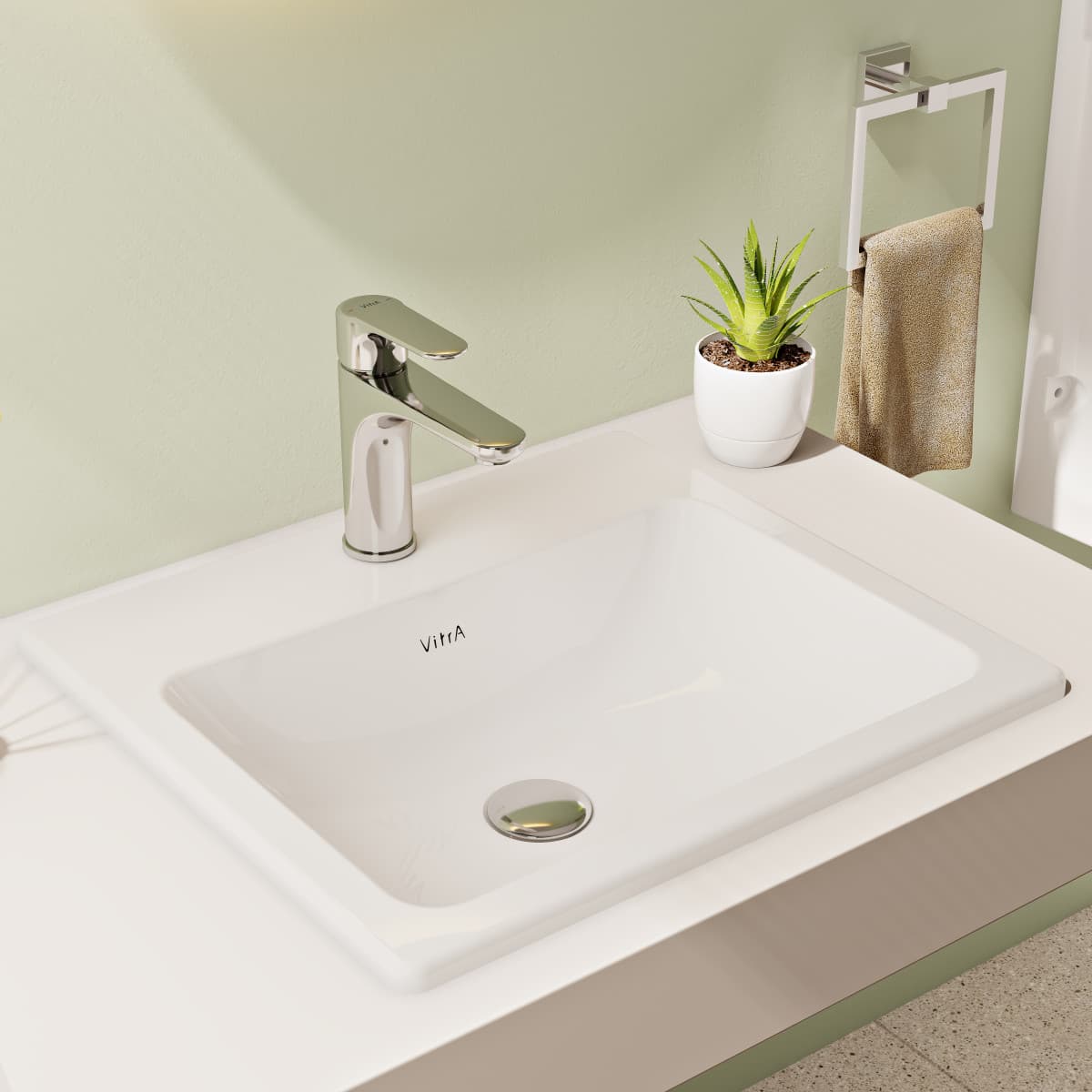 Смеситель для раковины VitrA Root Round (Рут Раунд) A42706EXP однорычажный хром латунь
