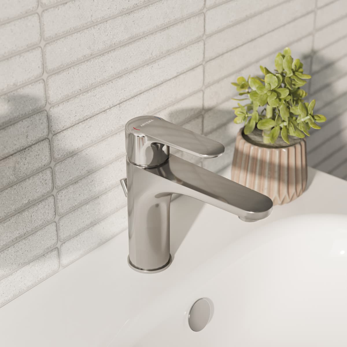 Смеситель для раковины VitrA Root Round (Рут Раунд) A42706EXP однорычажный хром латунь