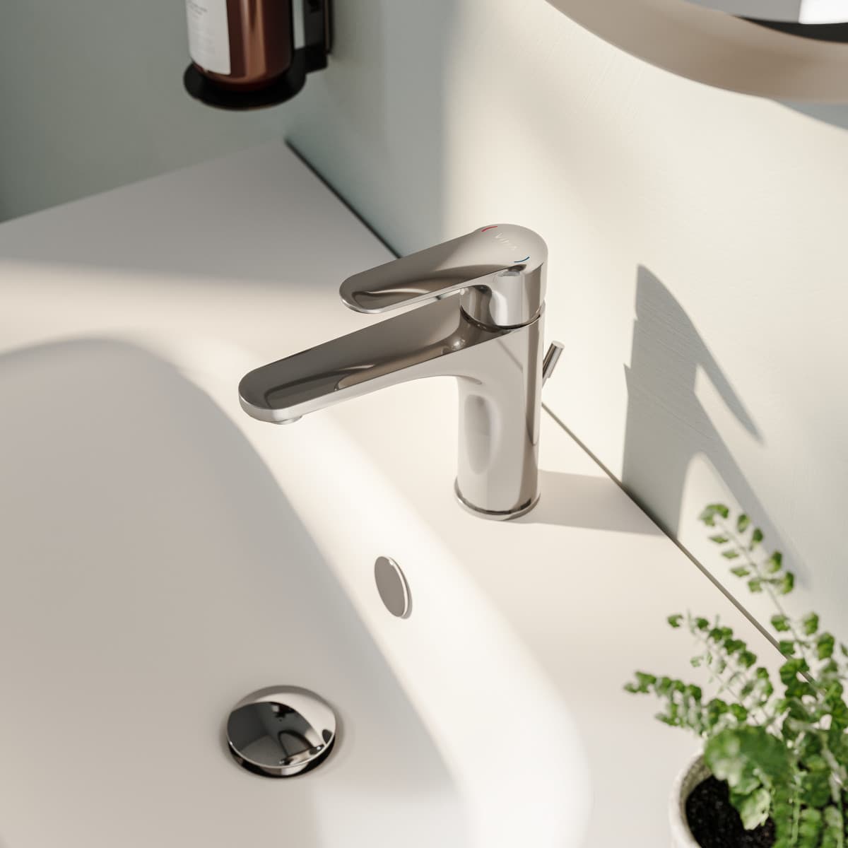 Смеситель для раковины VitrA Root Round (Рут Раунд) A42706EXP однорычажный хром латунь