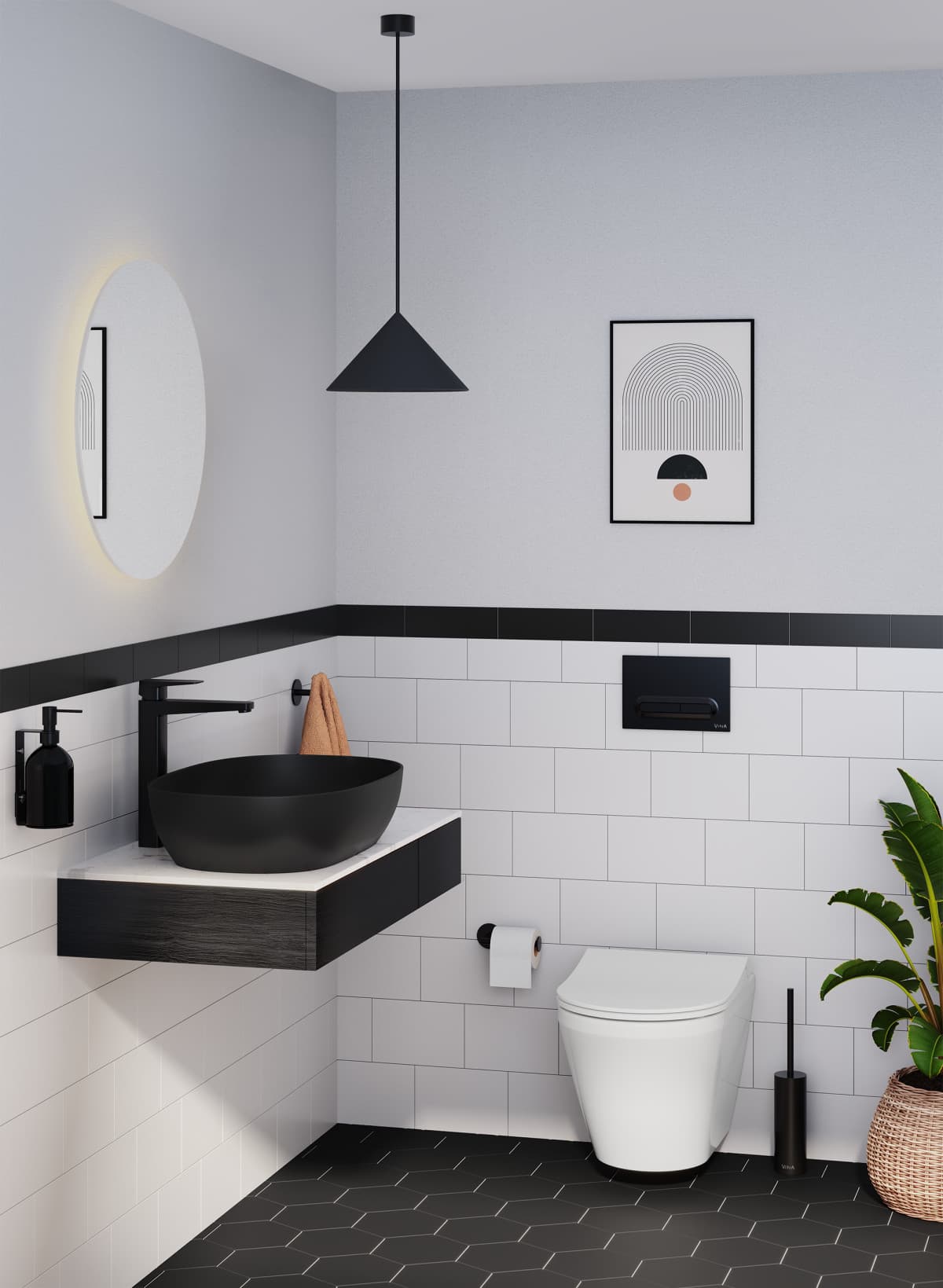Смеситель для раковины VitrA Root Square (Рут Скуэр) A4273336EXP однорычажный матовый черный латунь