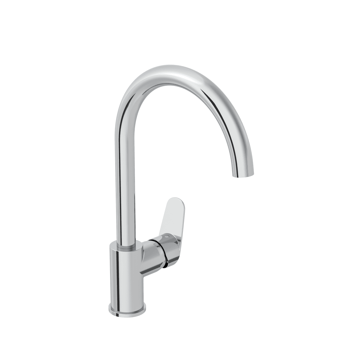 Смеситель для кухни VitrA Flow Round (Флоу Раунд) A43407EXP с поворотным изливом однорычажный хром латунь