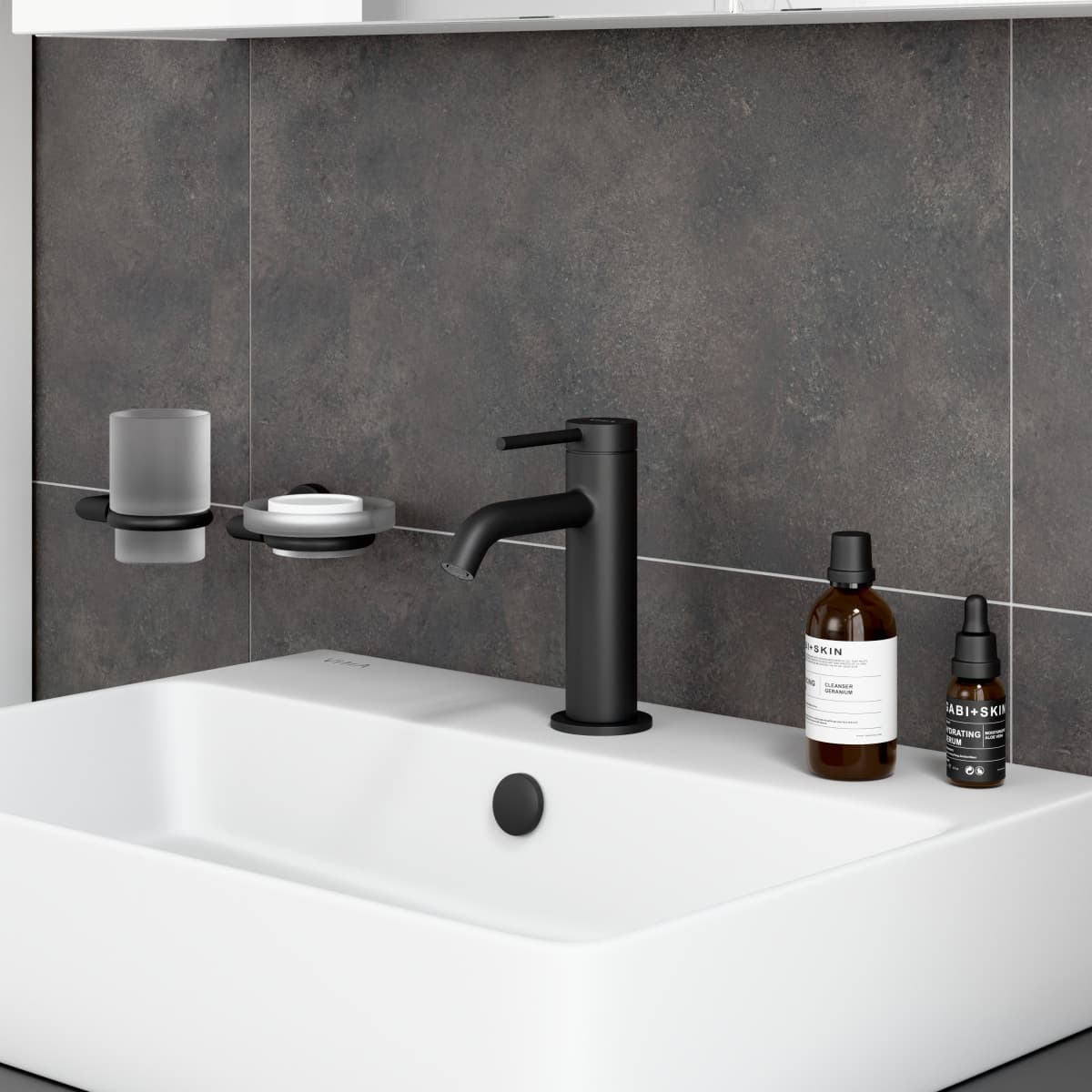 Смеситель для раковины VitrA Minimax Round (Минимакс Раунд) A4353036EXP однорычажный матовый черный латунь