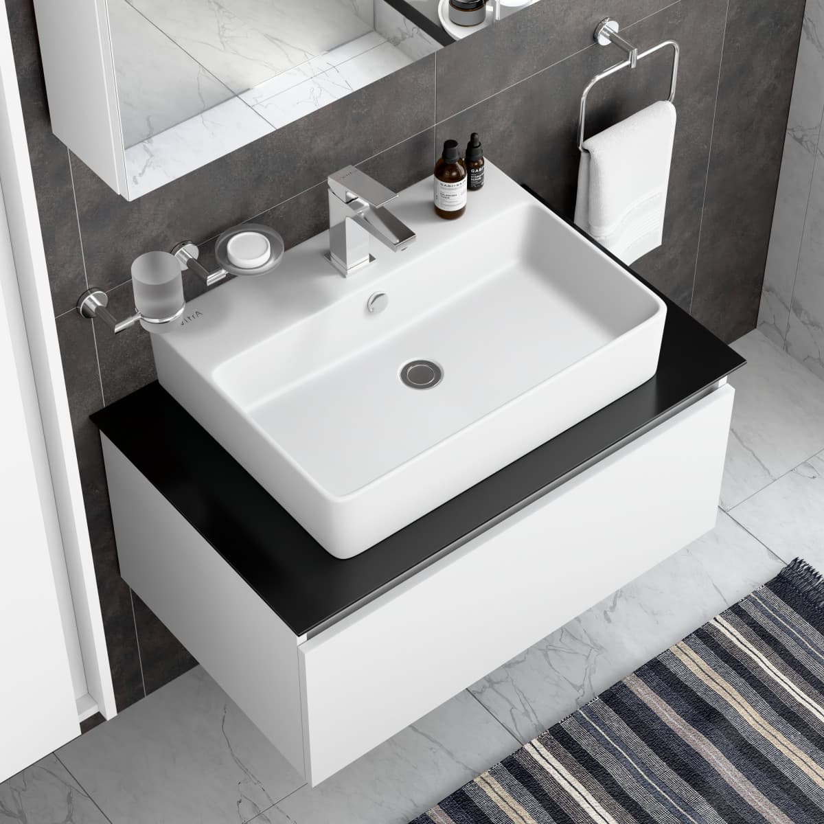 Смеситель для раковины VitrA Minimax S (Минимакс С)quare A43720EXP однорычажный хром латунь