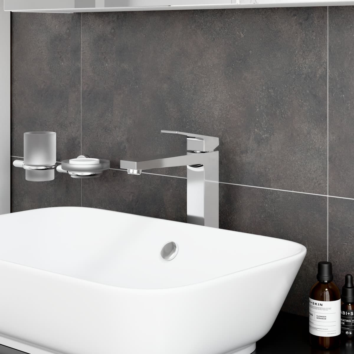 Смеситель для раковины-чаши VitrA Minimax S (Минимакс С)quare A43724EXP однорычажный хром латунь