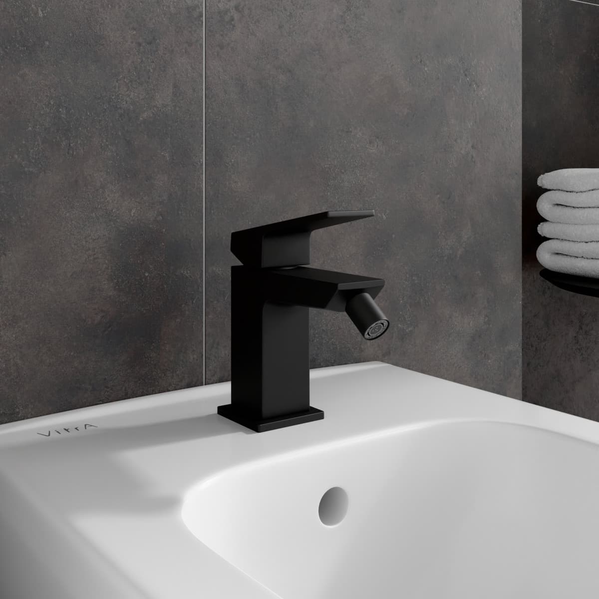 Смеситель для биде VitrA Minimax S (Минимакс С)quare A4372636EXP однорычажный матовый черный латунь