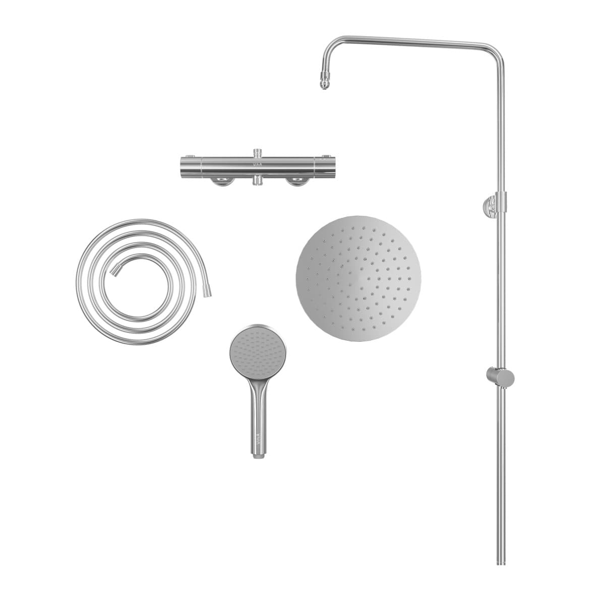 Душевая система VitrA Joy (Джой) A47298EXP с термостатическим смесителем и ручным душем хром
