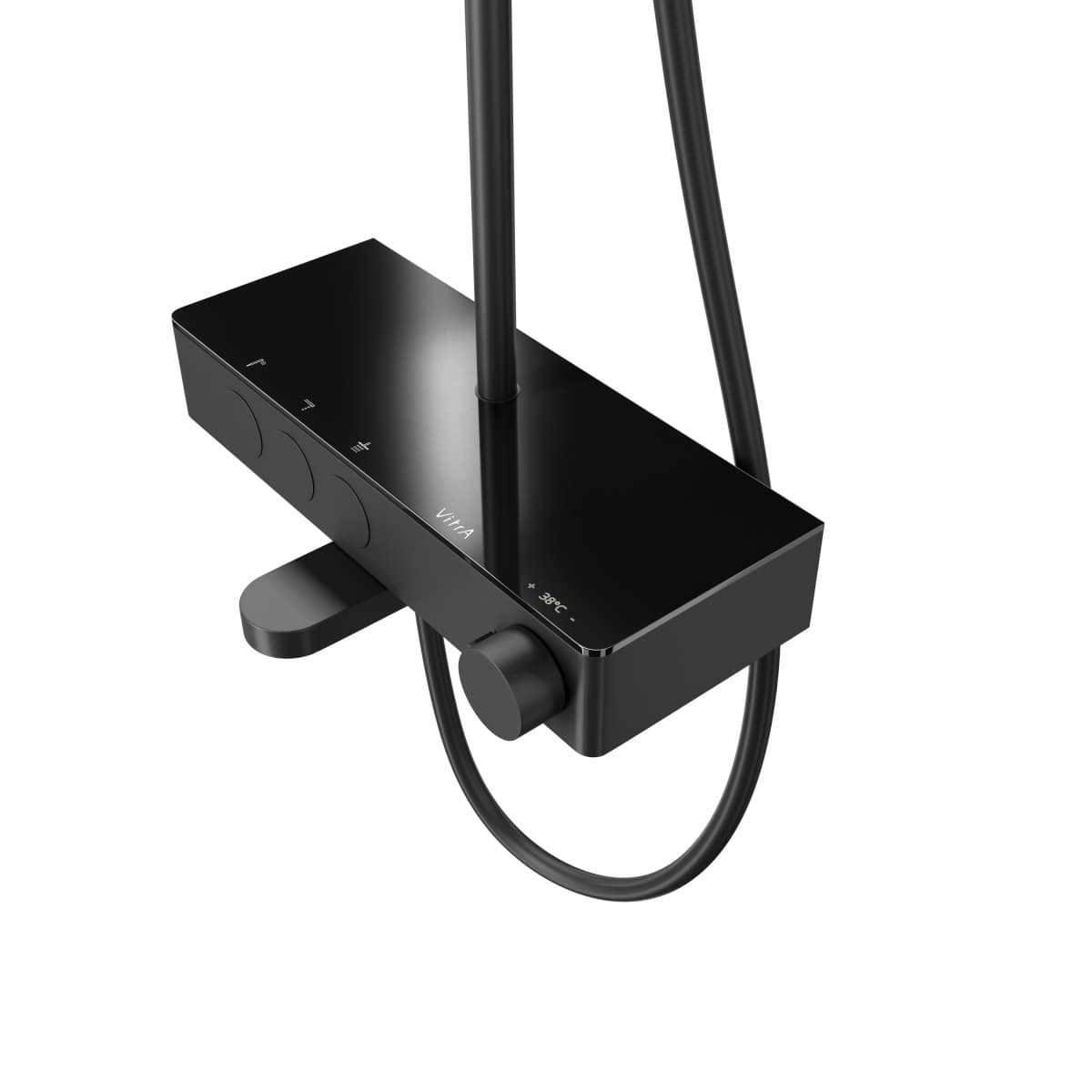 Душевая система VitrA Core Round (Кор Раунд) A4730936EXP с термостатическим смесителем и ручным душем матовая черная