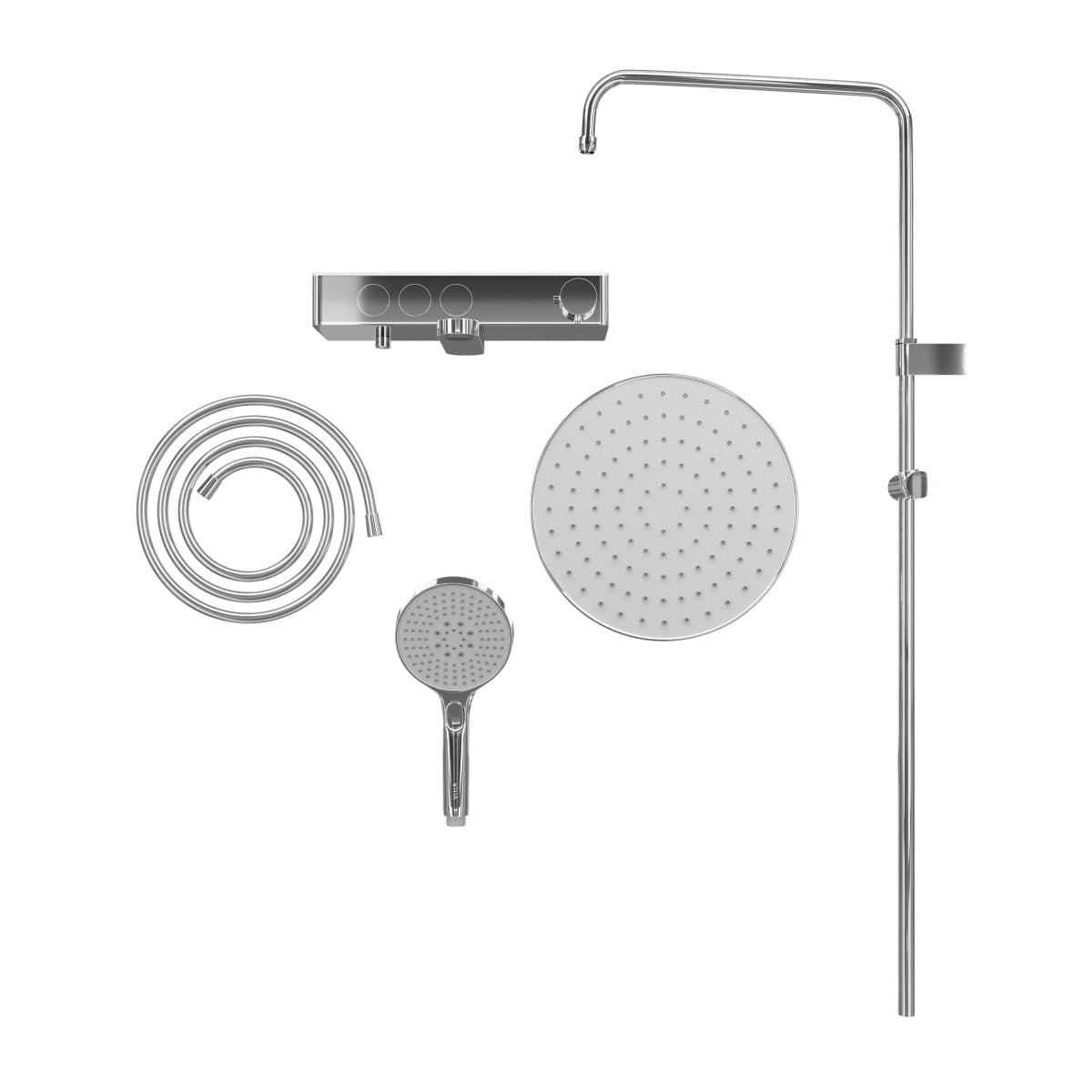 Душевая система VitrA Core Round (Кор Раунд) A47309EXP с термостатическим смесителем и ручным душем хром