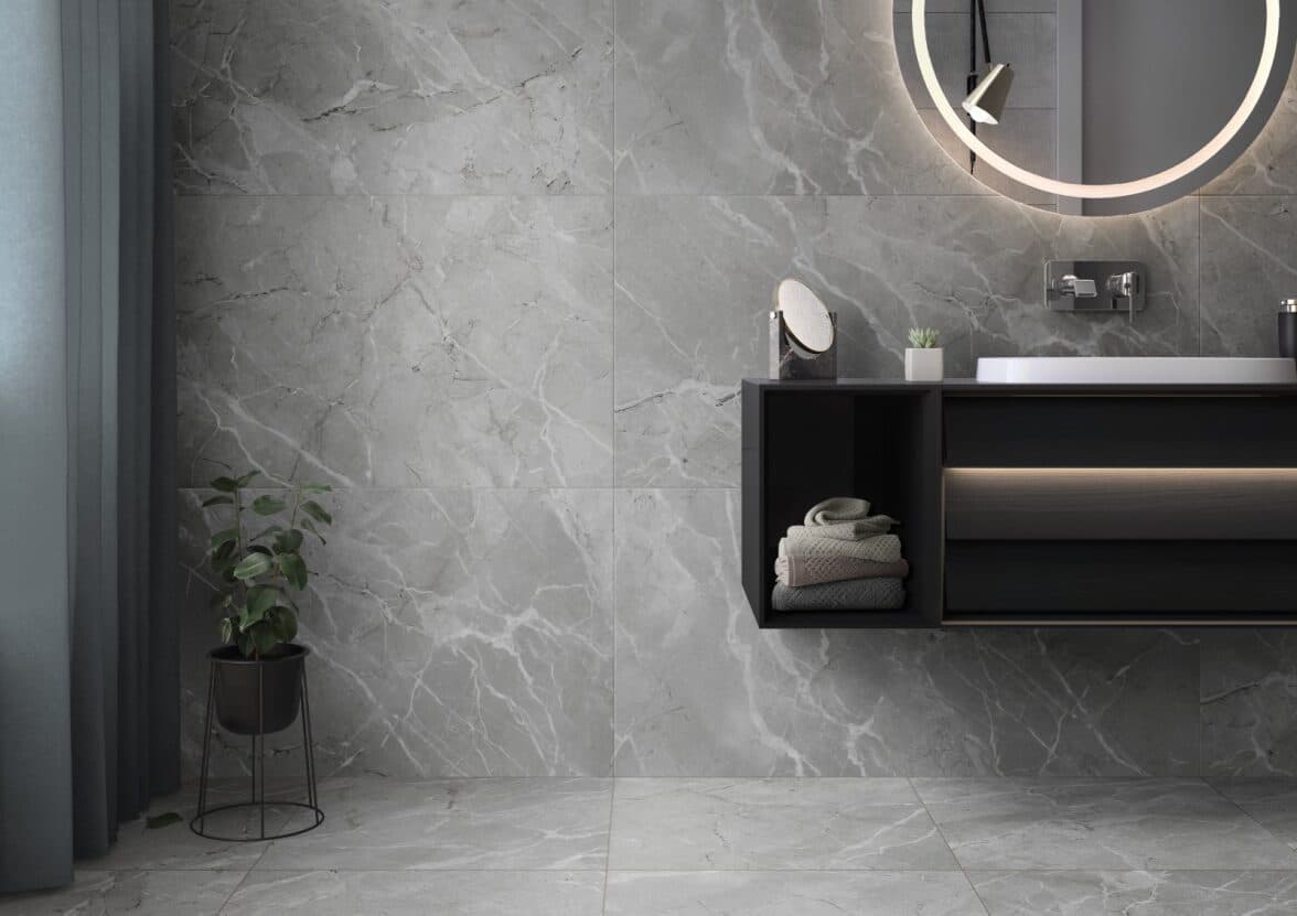 60x60 SilkMarble Бреча Серый Матовый R9