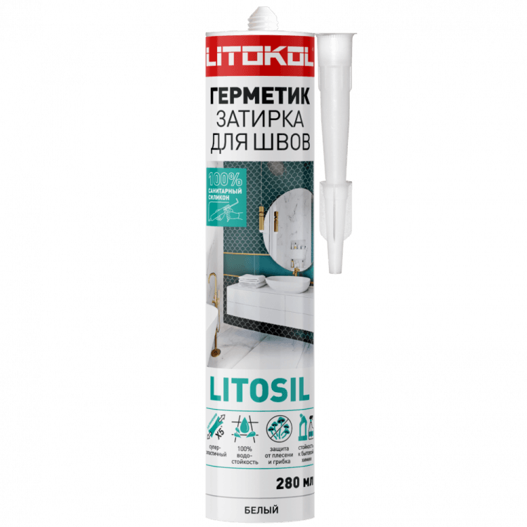 Litokol LITOSIL Герметик санитарный силиконовый 0,28 л